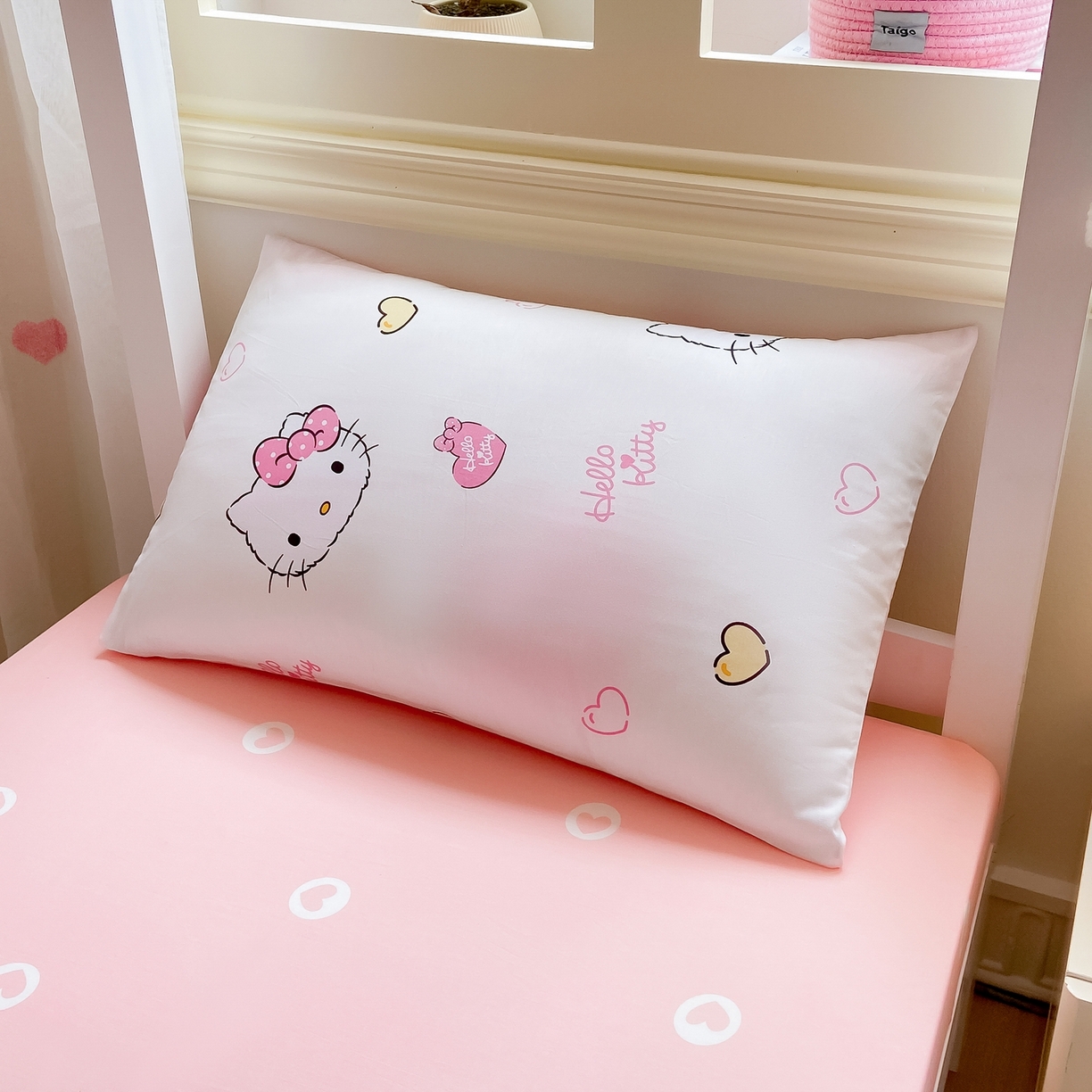 91家纺网 家纺一手货源 找家纺 博雅 2025春夏新款三丽鸥全棉纯棉卡通学生宿舍三件套上下铺三件套-小版 彩色KT