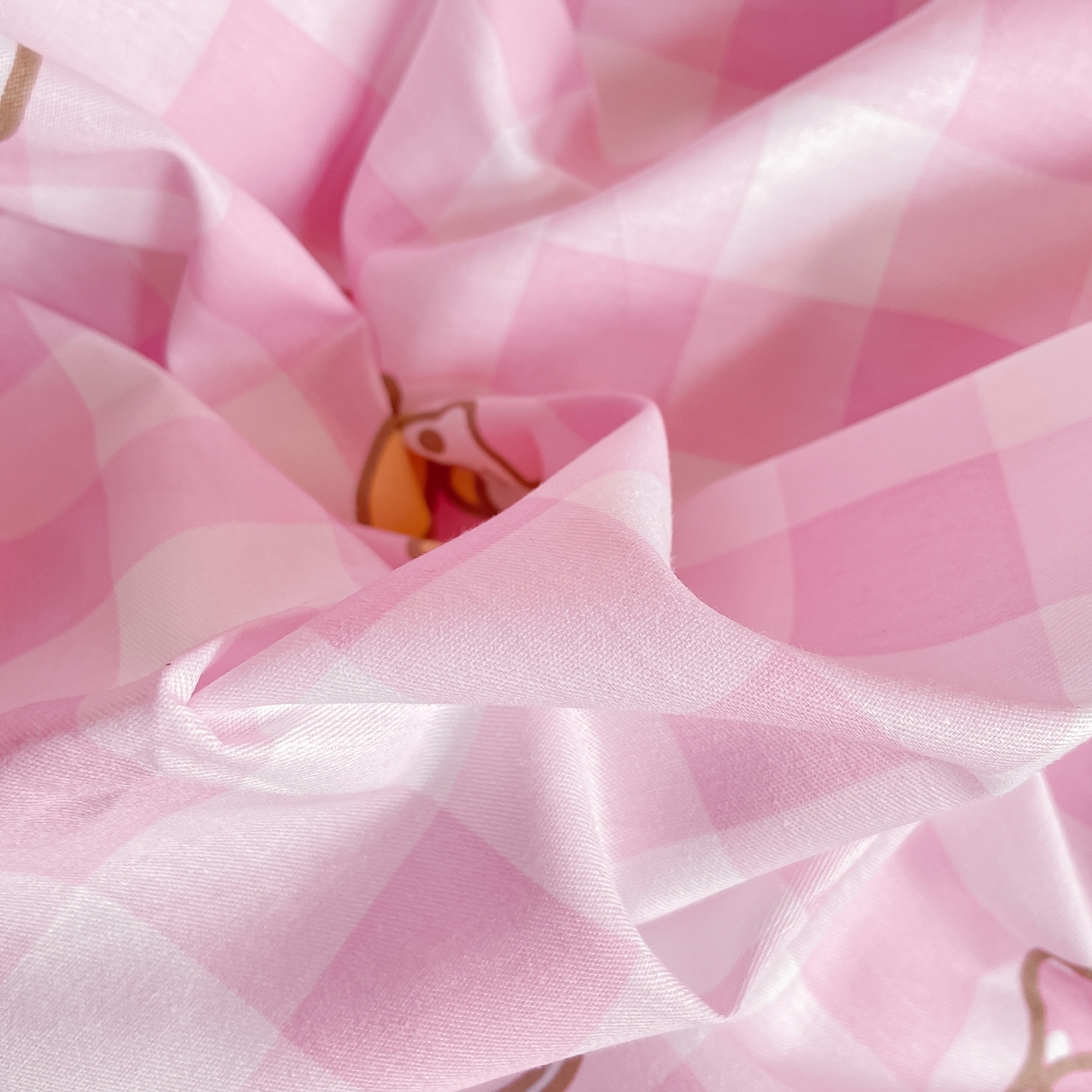 91家纺网 家纺一手货源 找家纺 博雅 2025春夏新款三丽鸥全棉纯棉卡通学生宿舍三件套上下铺三件套-小版 粉格美乐蒂