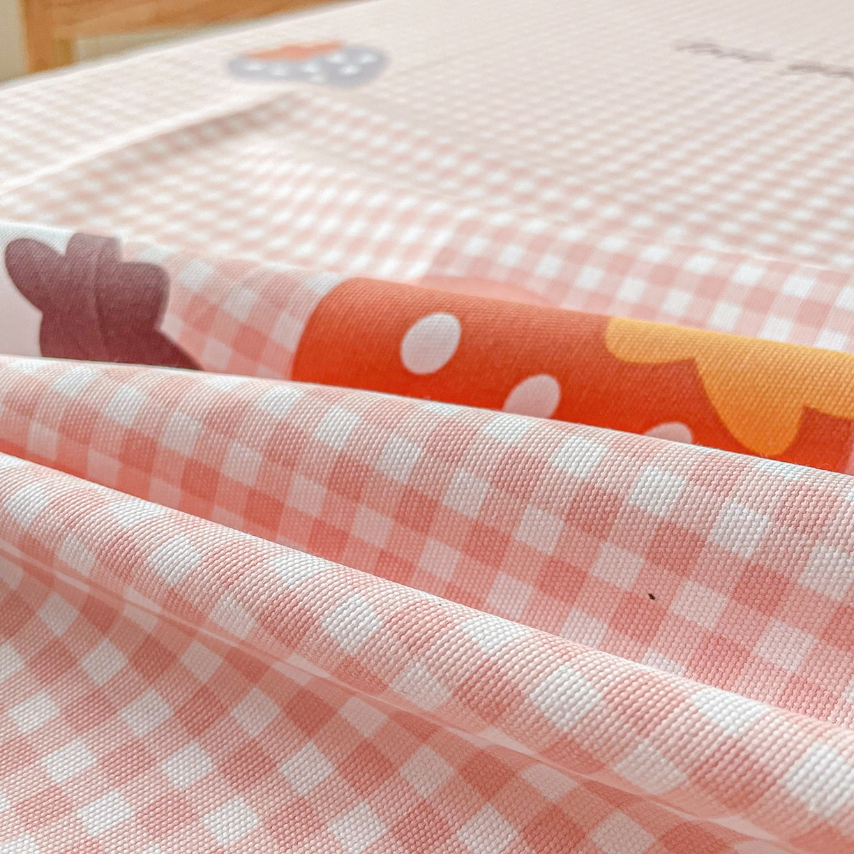 91家纺网 家纺一手货源 找家纺 棉乐町2025新款花边款老粗布床单 草莓甜心