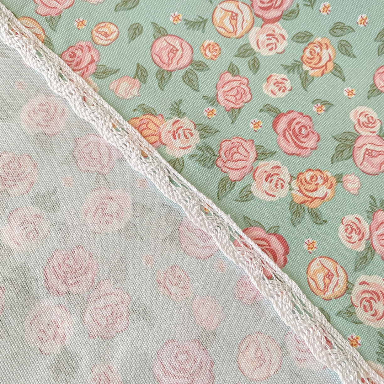 91家纺网 家纺一手货源 找家纺 棉乐町2025新款花边款老粗布床单 花曼