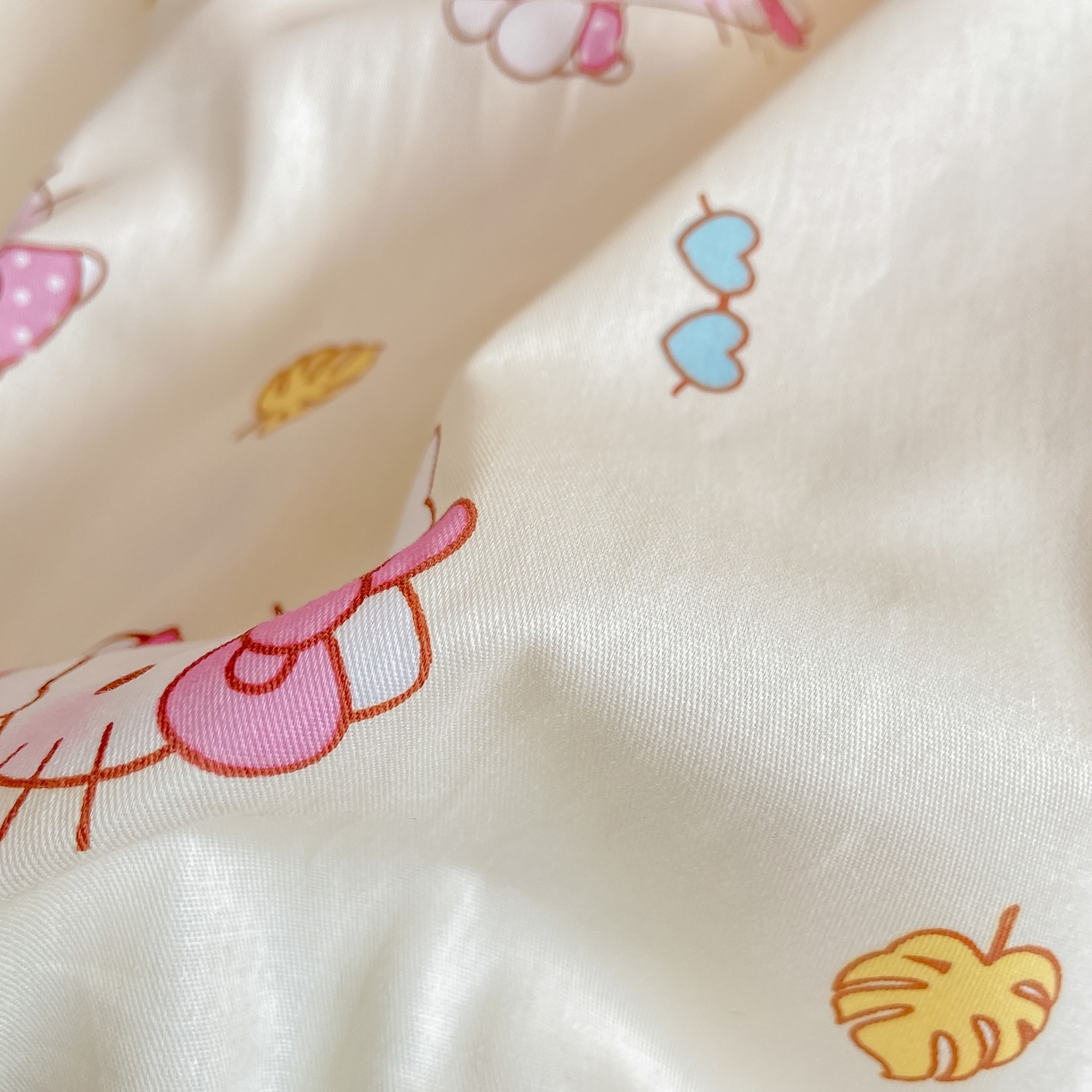 91家纺网 家纺一手货源 找家纺 博雅 2025春夏新款三丽鸥全棉纯棉卡通学生宿舍三件套上下铺三件套-小版 可爱KT