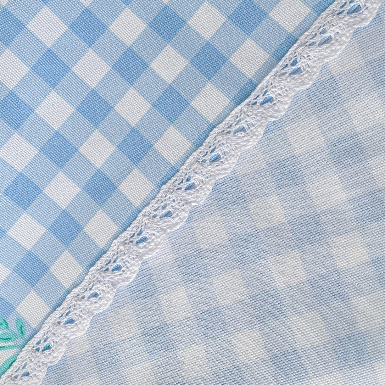 91家纺网 家纺一手货源 找家纺 棉乐町2025新款花边款老粗布床单 蓝花