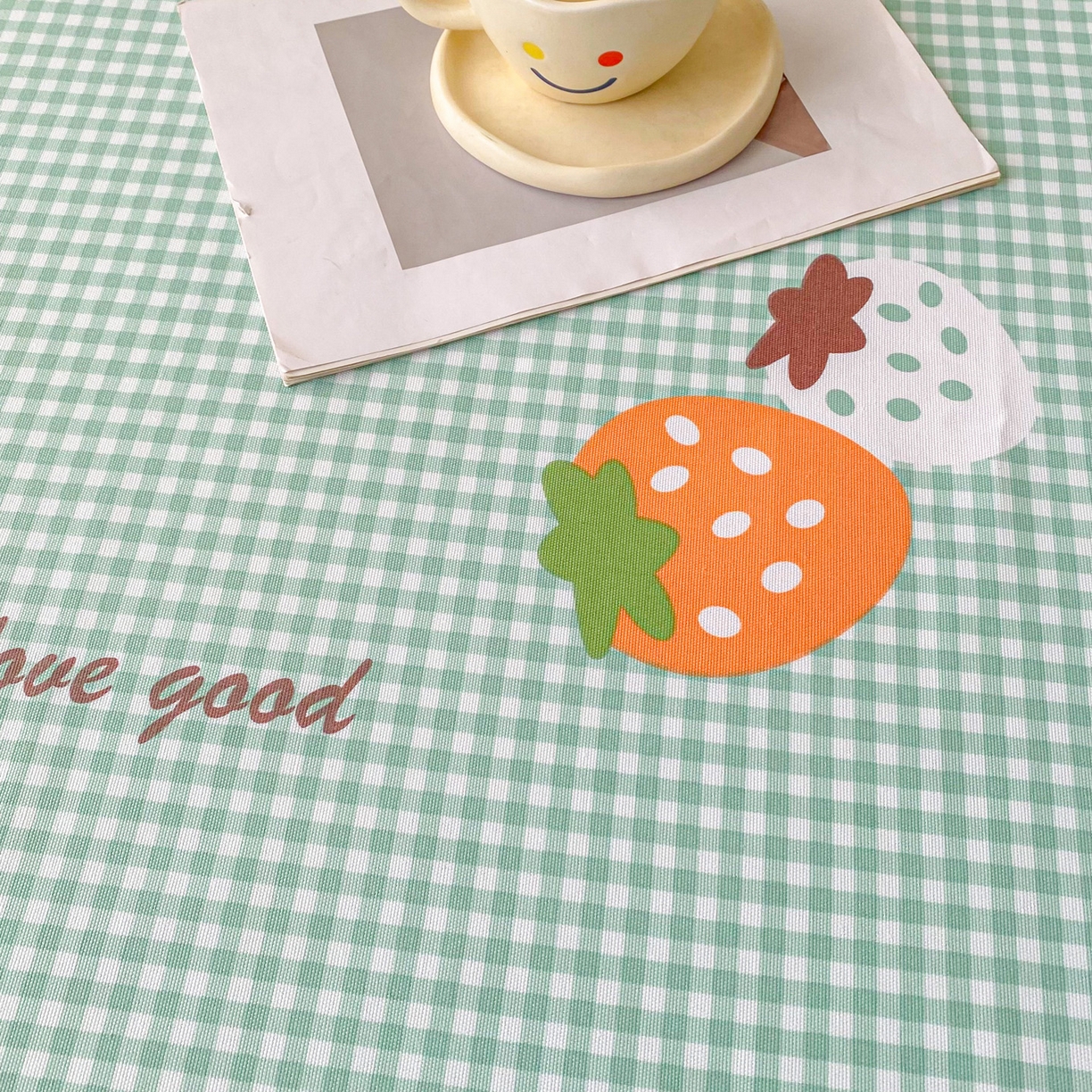 91家纺网 家纺一手货源 找家纺 棉乐町2025新款花边款老粗布床单 绿梅果