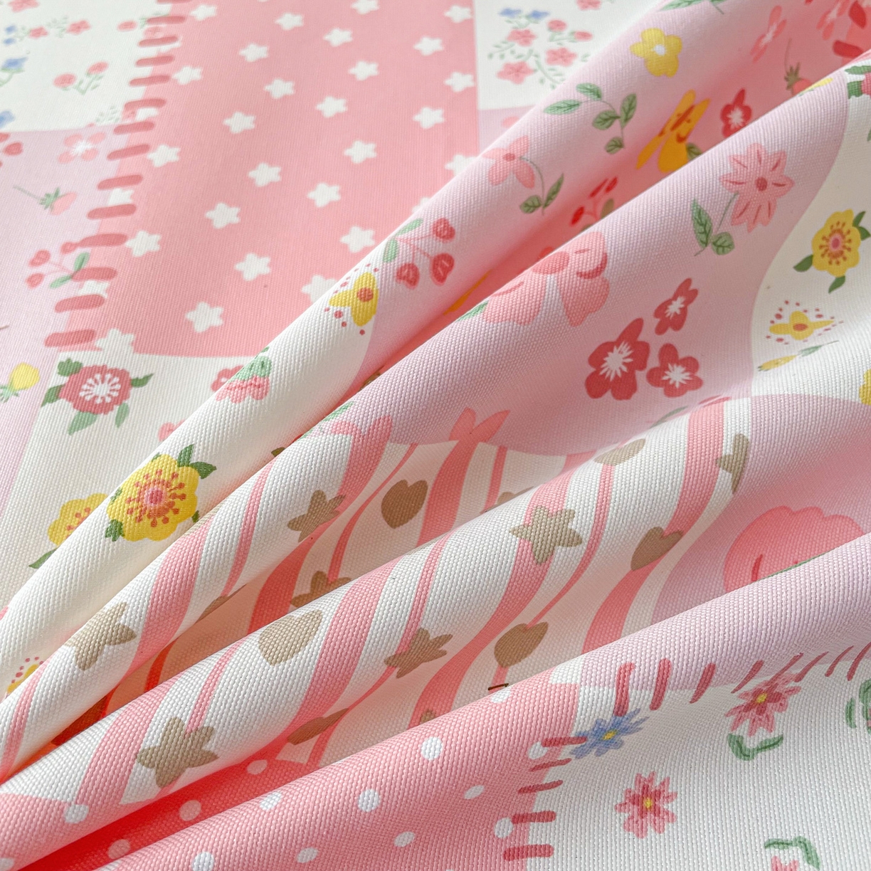 91家纺网 家纺一手货源 找家纺 棉乐町2025新款花边款老粗布床单 蔓塔花园