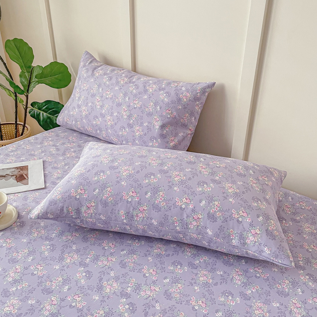 91家纺网 家纺一手货源 找家纺 金泰莱2025新款花边款老粗布床单 豆蔻