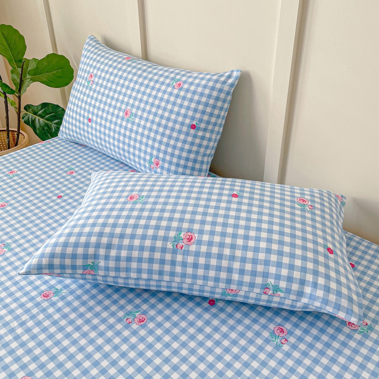 91家纺网 家纺一手货源 找家纺 金泰莱2025新款花边款老粗布床单 蓝花