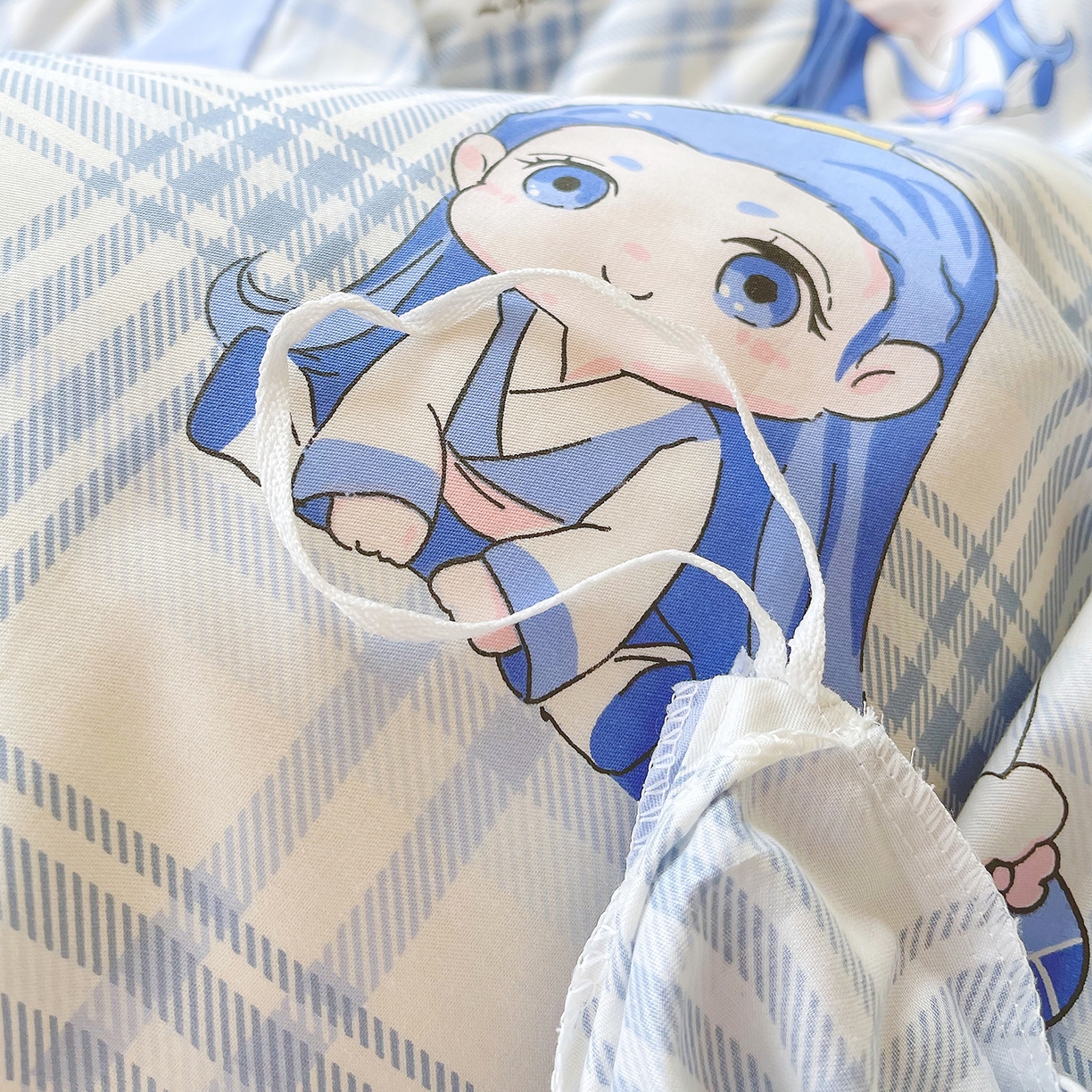 91家纺网 家纺一手货源 找家纺 金鑫汇家纺2025新款全棉纯棉宿舍印花学生宿舍上下铺三件套单被套 谦逊敖丙