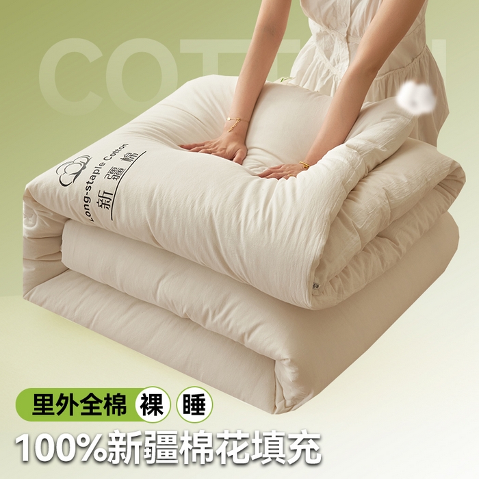 91家纺网 家纺一手货源 找家纺 （总）恬思语家纺 2025秋冬新款水洗棉新疆棉花冬被被子被芯