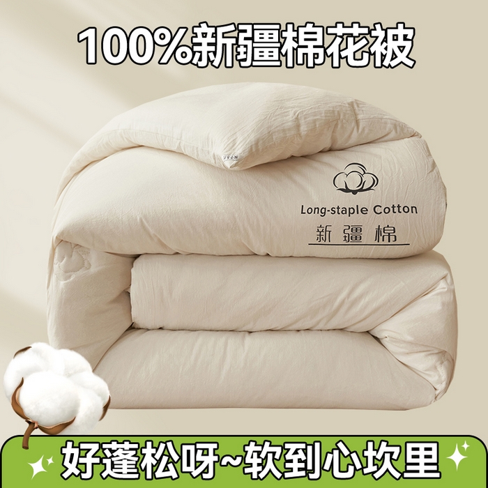 91家纺网 家纺一手货源 找家纺 （总）恬思语家纺 2025秋冬新款水洗棉新疆棉花冬被被子被芯