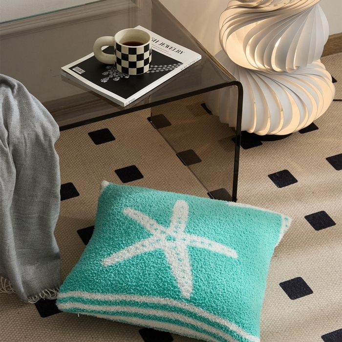 91家纺网 家纺一手货源 找家纺 （总）暖绵绵家纺 2025新款 海星抱枕套靠枕靠垫方枕方垫午睡靠枕套