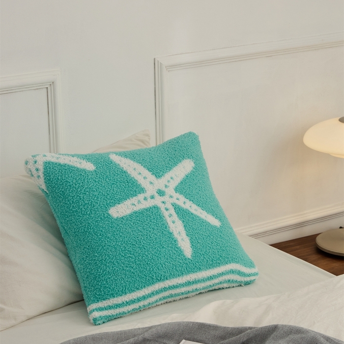 91家纺网 家纺一手货源 找家纺 （总）暖绵绵家纺 2025新款 海星抱枕套靠枕靠垫方枕方垫午睡靠枕套