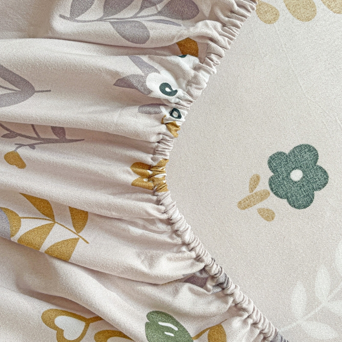 91家纺网 家纺一手货源 找家纺 极梦家纺 2025新款磨毛植物羊绒印花单床笠三件套学生宿舍 丛林猫床笠款