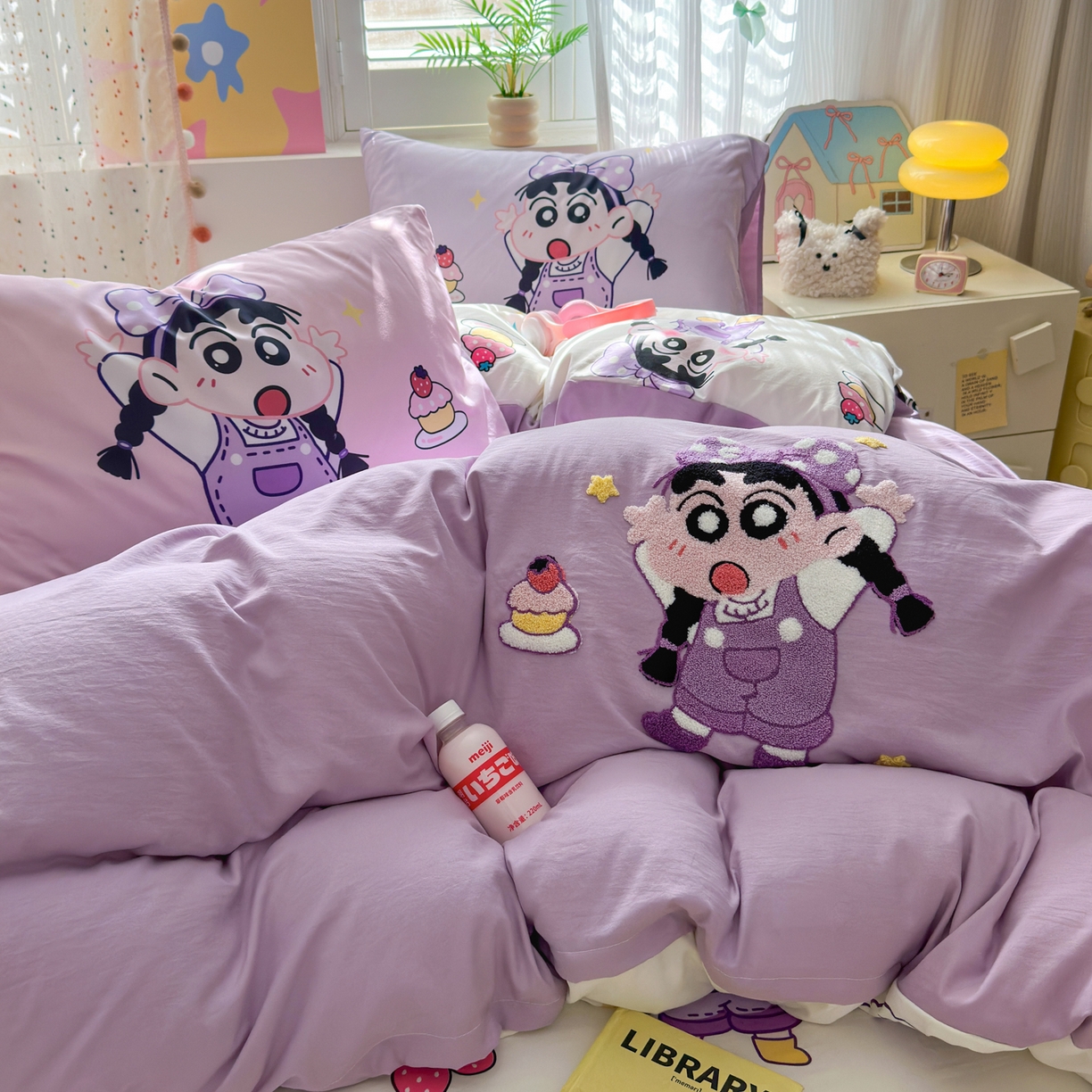 91家纺网 家纺一手货源 找家纺 一霖家纺 2025新款高克重云朵棉毛巾绣印绣四件套-小清新系列-第三波 甜品小新