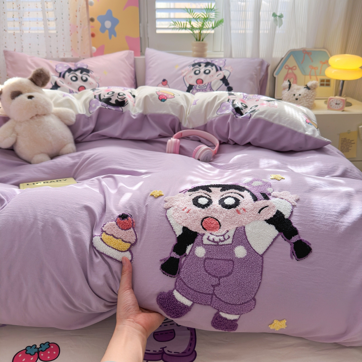 91家纺网 家纺一手货源 找家纺 一霖家纺 2025新款高克重云朵棉毛巾绣印绣四件套-小清新系列-第三波 甜品小新