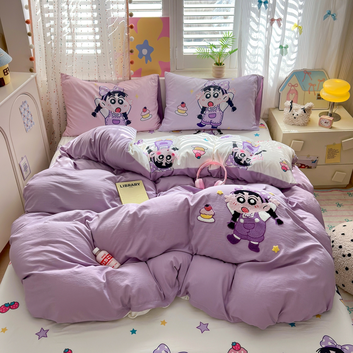 91家纺网 家纺一手货源 找家纺 一霖家纺 2025新款高克重云朵棉毛巾绣印绣四件套-小清新系列-第三波 甜品小新