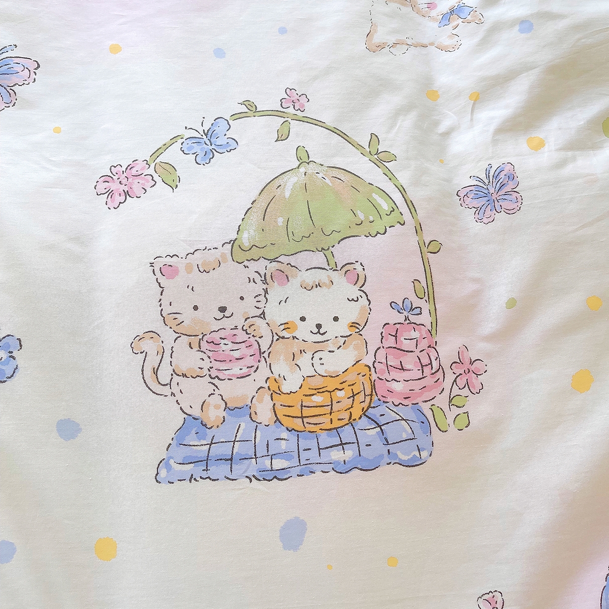 91家纺网 家纺一手货源 找家纺 金鑫汇家纺2025新款全棉纯棉宿舍印花学生宿舍上下铺三件套单被套 喵喵日记