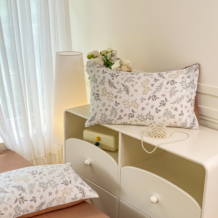 91家纺网 家纺一手货源 找家纺 雅阁尔家纺 2025新款直播小红书ins风针织提花双层纱美式碎花简约床单单品单床单+枕套 金枝玉叶