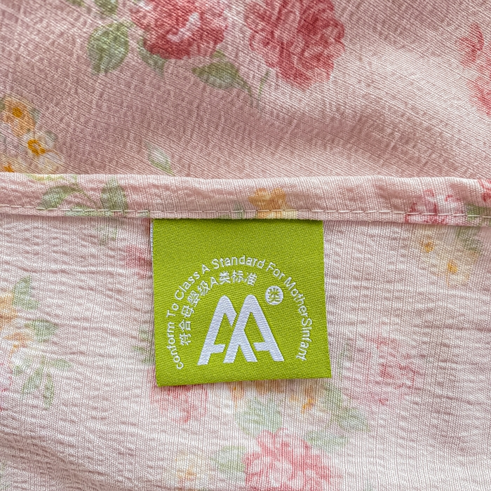 91家纺网 家纺一手货源 找家纺 雅阁尔家纺 2025新款直播小红书ins风针织提花双层纱美式碎花简约床单单品单床单+枕套 玫瑰物语