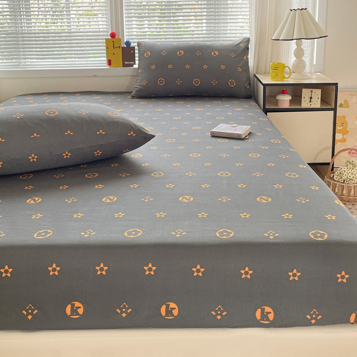 91家纺网 家纺一手货源 找家纺 极梦家纺 2025新款磨毛植物羊绒印花单床笠三件套学生宿舍 小资生活床笠款