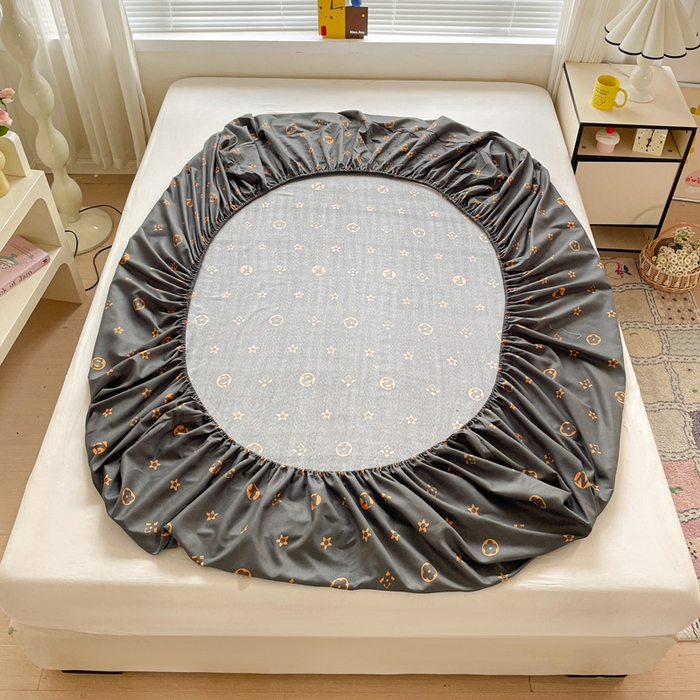 91家纺网 家纺一手货源 找家纺 极梦家纺 2025新款磨毛植物羊绒印花单床笠三件套学生宿舍 小资生活床笠款