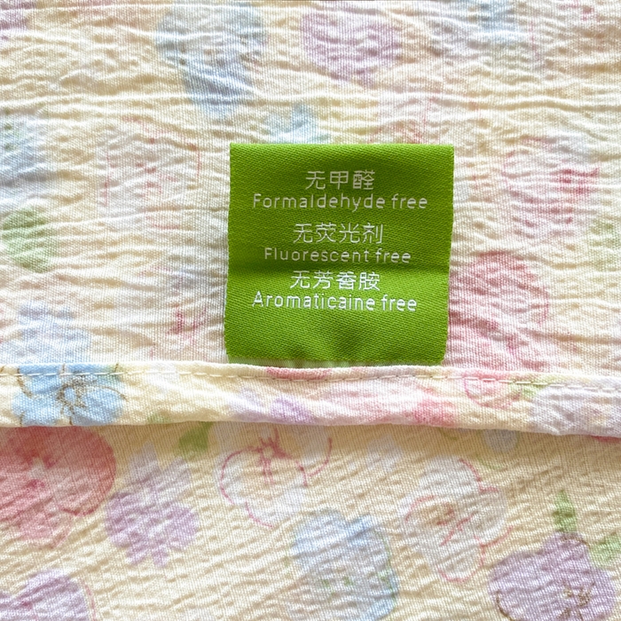 91家纺网 家纺一手货源 找家纺 雅阁尔家纺 2025新款直播小红书ins风针织提花双层纱美式碎花简约床单单品单床单+枕套 逃之夭夭