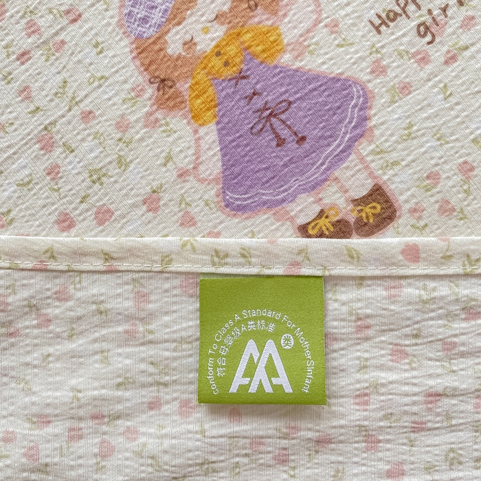 91家纺网 家纺一手货源 找家纺 雅阁尔家纺 2025新款直播小红书ins风针织提花双层纱美式碎花简约床单单品单床单+枕套 小萝莉