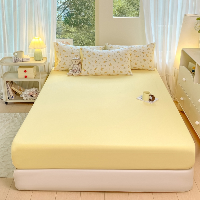 91家纺网 家纺一手货源 找家纺 雅阁尔家纺 2025新款直播小红书ins风针织提花双层纱美式碎花简约风单品单被套 半岛花园