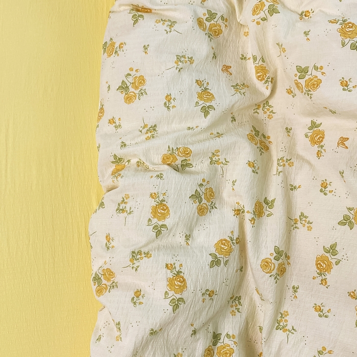 91家纺网 家纺一手货源 找家纺 雅阁尔家纺 2025新款直播小红书ins风针织提花双层纱美式碎花简约风单品单被套 半岛花园