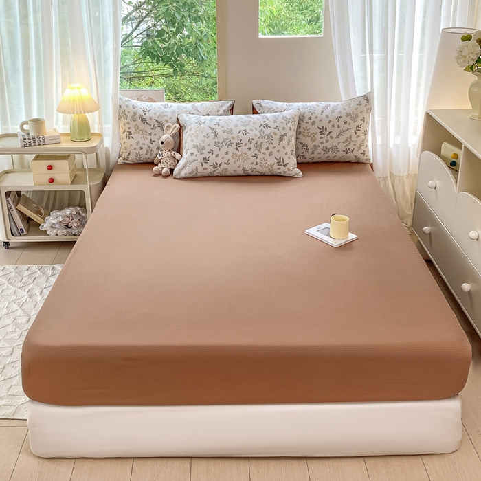 91家纺网 家纺一手货源 找家纺 雅阁尔家纺 2025新款直播小红书ins风针织提花双层纱美式碎花简约风单品单被套 金枝玉叶