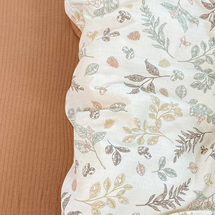 91家纺网 家纺一手货源 找家纺 雅阁尔家纺 2025新款直播小红书ins风针织提花双层纱美式碎花简约风单品单被套 金枝玉叶