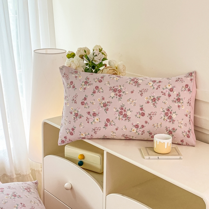 91家纺网 家纺一手货源 找家纺 雅阁尔家纺 2025新款直播小红书ins风针织提花双层纱美式碎花简约风单品单被套 玫瑰物语