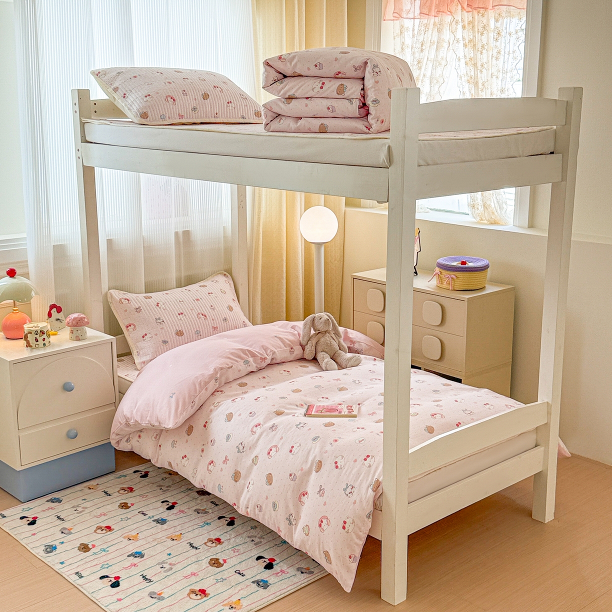 91家纺网 家纺一手货源 找家纺 （总）沐辰 2025春夏新款A类全棉纯棉学生床床盖三件套