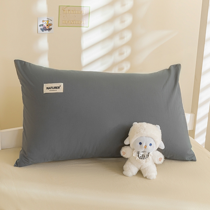 91家纺网 家纺一手货源 找家纺 佳汐蓝家纺 2025新款A类全棉水洗棉学生三件套 贴标-中灰+奶茶