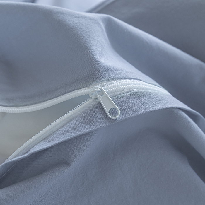 91家纺网 家纺一手货源 找家纺 佳汐蓝家纺 2025新款A类全棉水洗棉学生三件套 贴标-天空蓝+海青