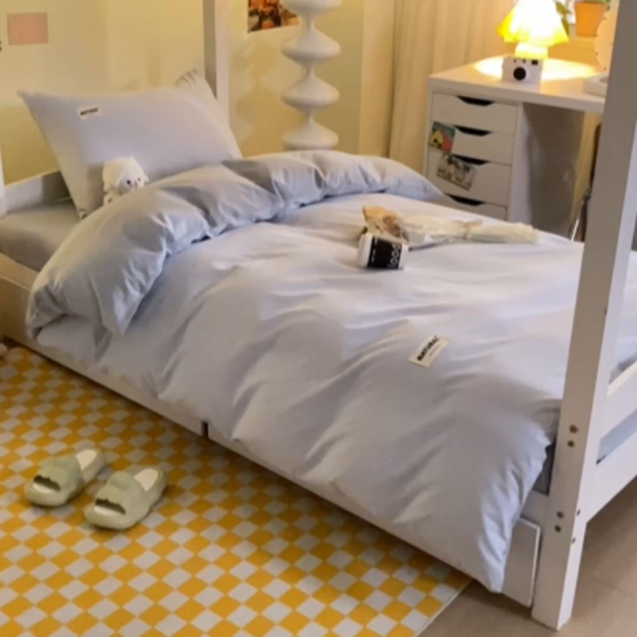 91家纺网 家纺一手货源 找家纺 佳汐蓝家纺 2025新款A类全棉水洗棉学生三件套 贴标-天空蓝+海青