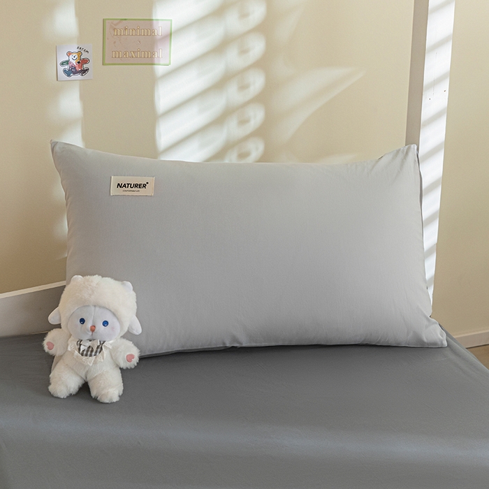 91家纺网 家纺一手货源 找家纺 佳汐蓝家纺 2025新款A类全棉水洗棉学生三件套 贴标-山灰+中灰