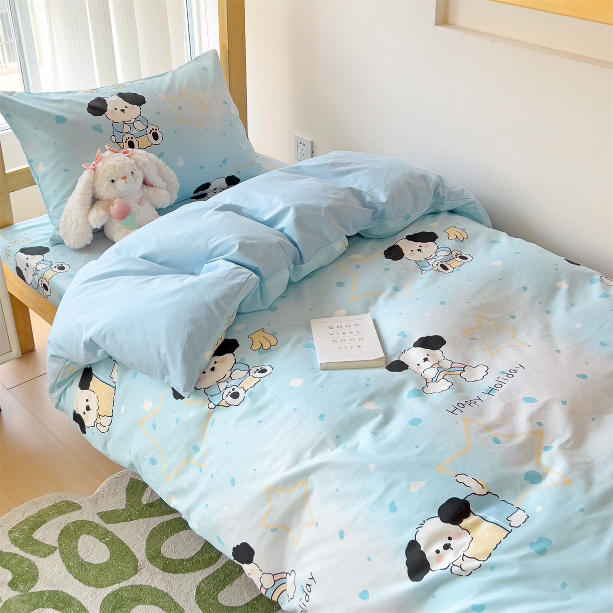 91家纺网 家纺一手货源 找家纺 （总）名兮2025新款全棉纯棉13372学生床多件套