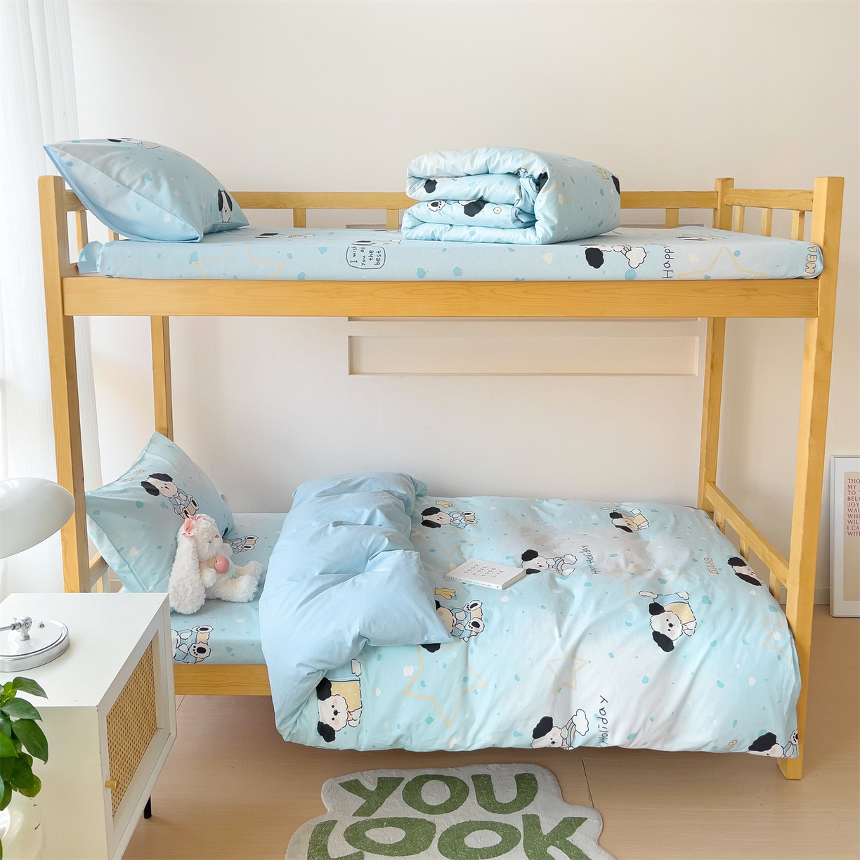 91家纺网 家纺一手货源 找家纺 （总）名兮2025新款全棉纯棉13372学生床多件套