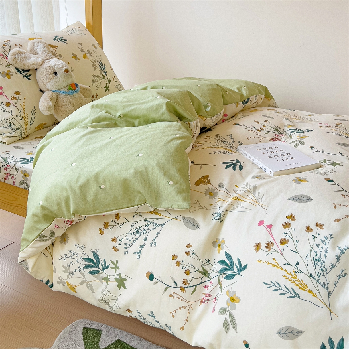 91家纺网 家纺一手货源 找家纺 名兮2025新款全棉纯棉13372学生床多件套 东篱