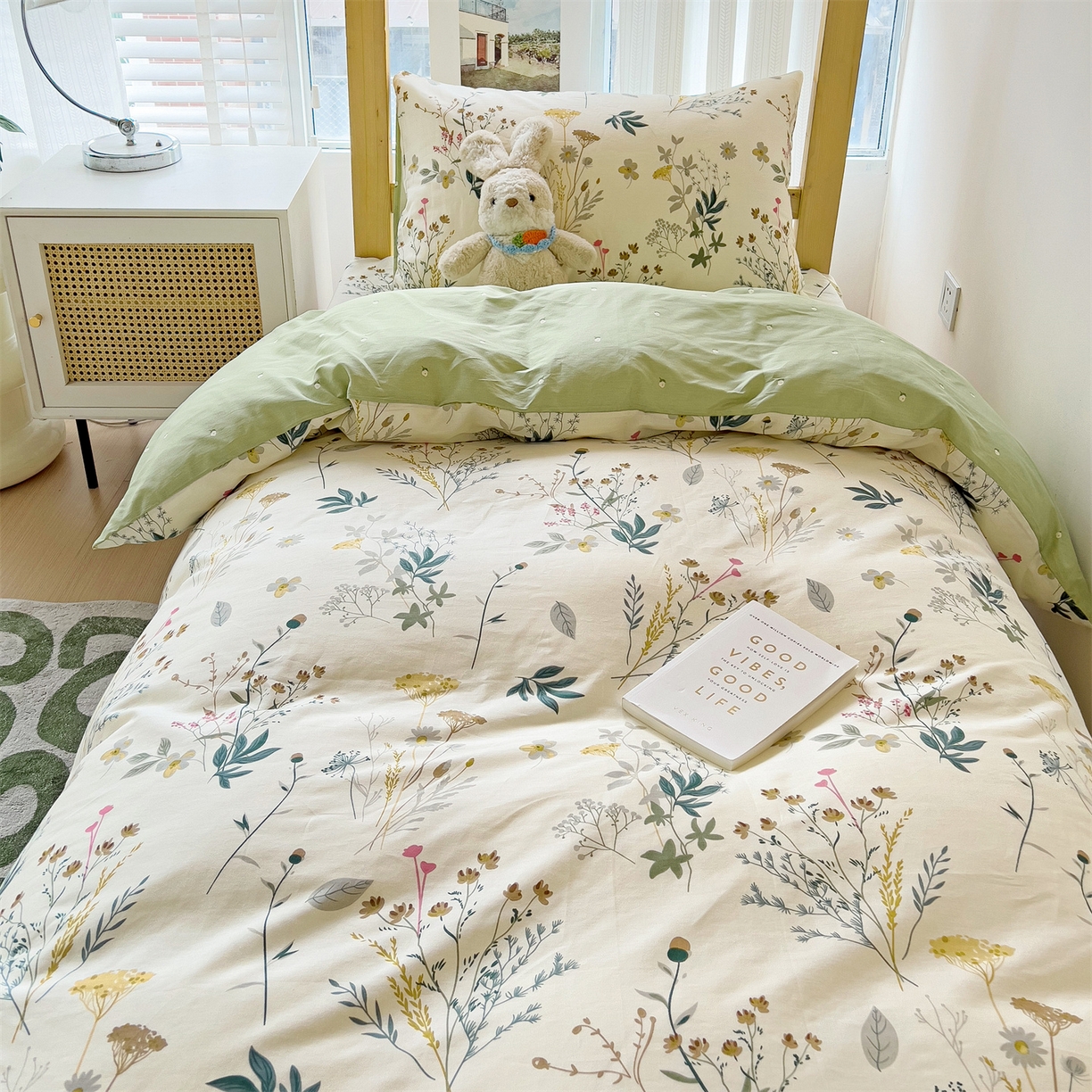 91家纺网 家纺一手货源 找家纺 名兮2025新款全棉纯棉13372学生床多件套 东篱