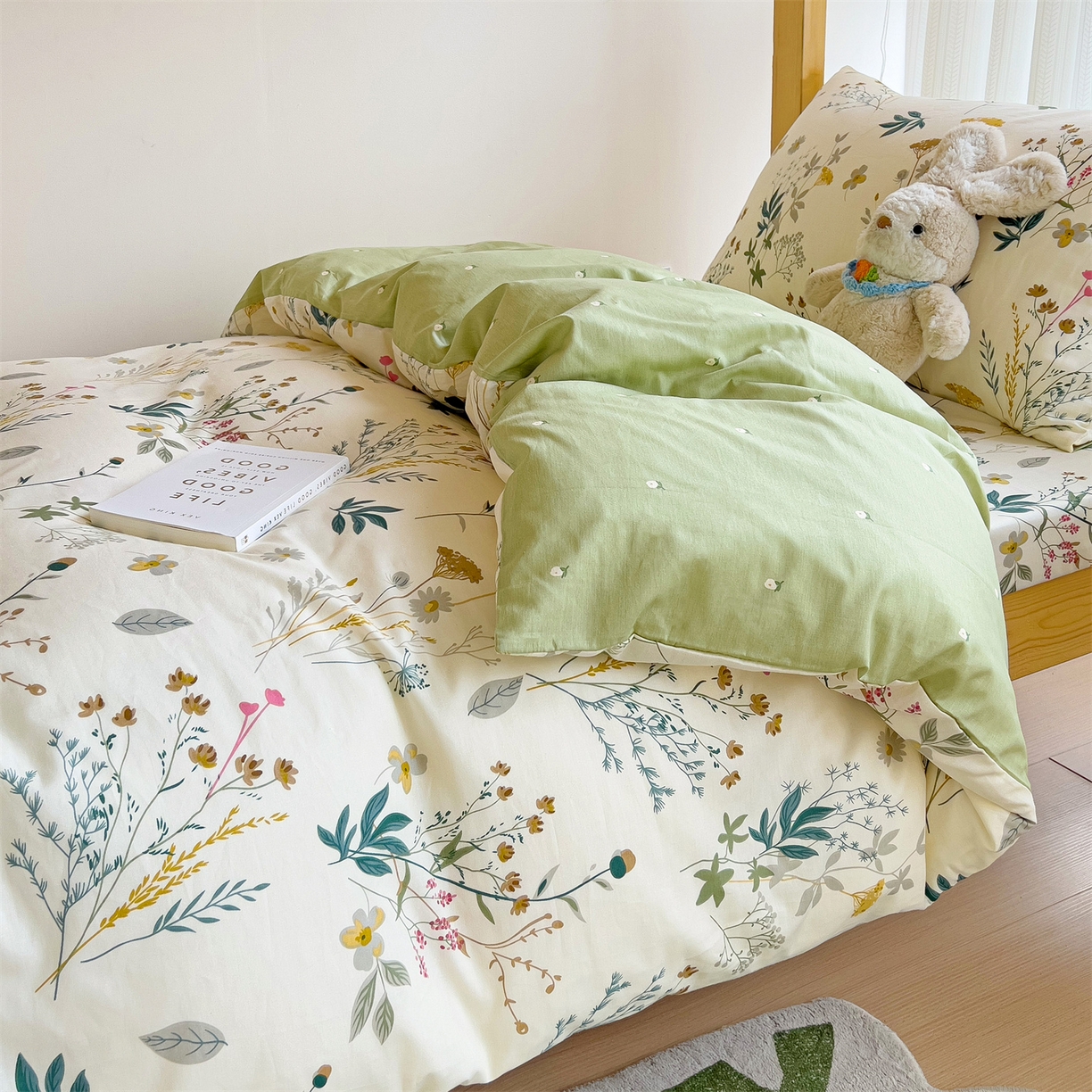 91家纺网 家纺一手货源 找家纺 名兮2025新款全棉纯棉13372学生床多件套 东篱