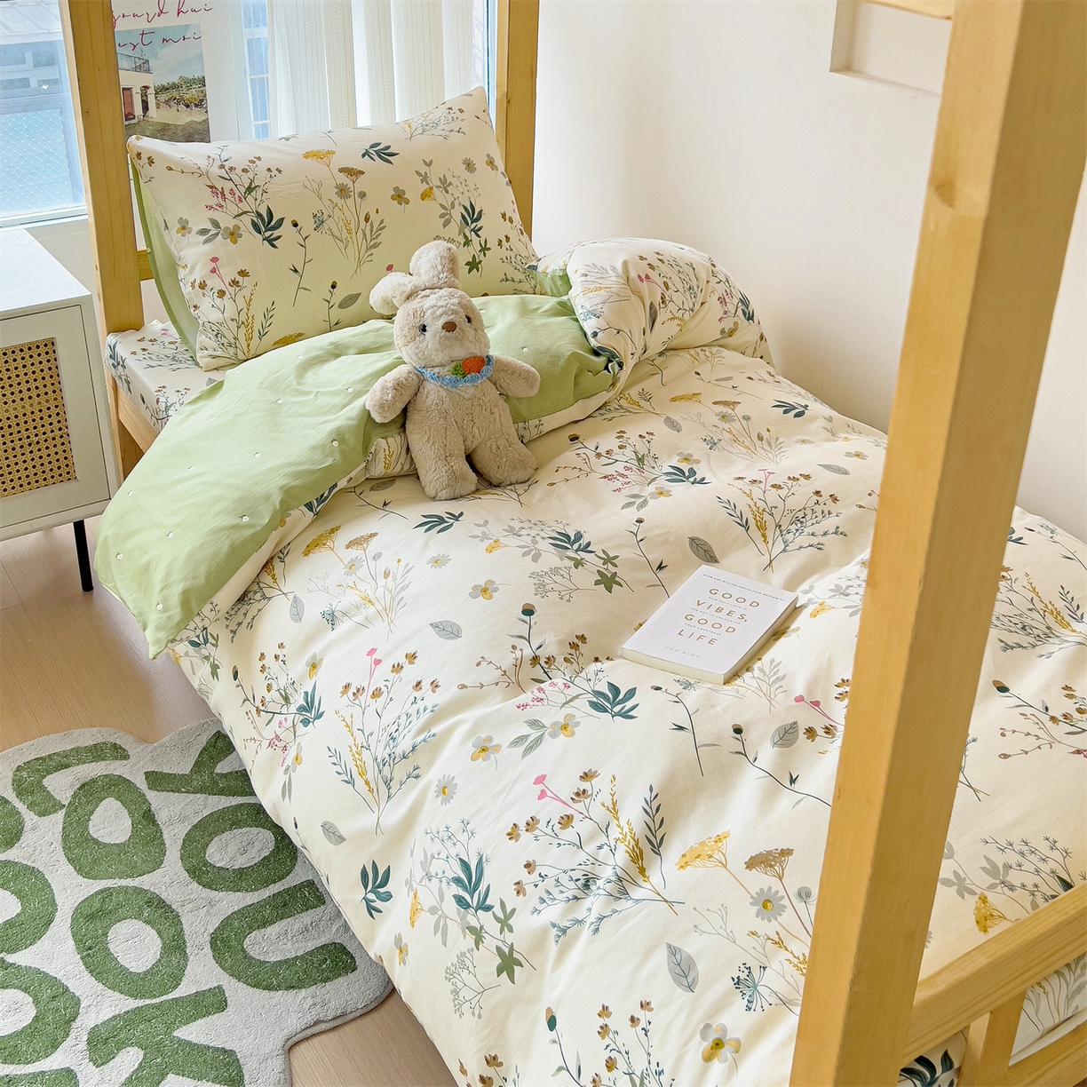 91家纺网 家纺一手货源 找家纺 名兮2025新款全棉纯棉13372学生床多件套 东篱