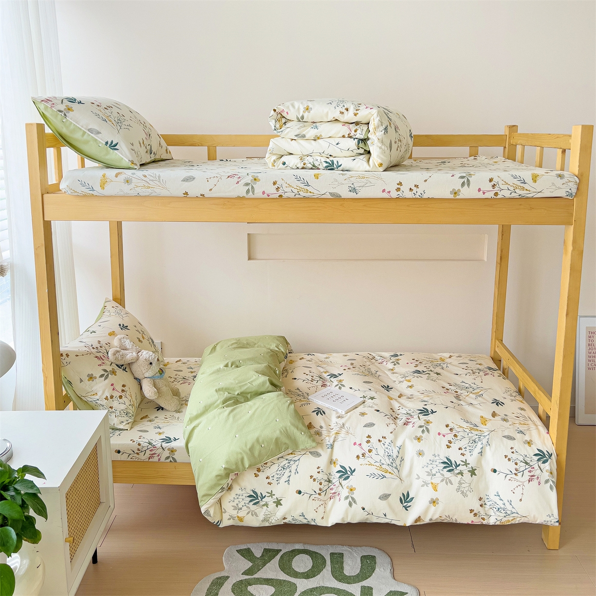 91家纺网 家纺一手货源 找家纺 名兮2025新款全棉纯棉13372学生床多件套 东篱