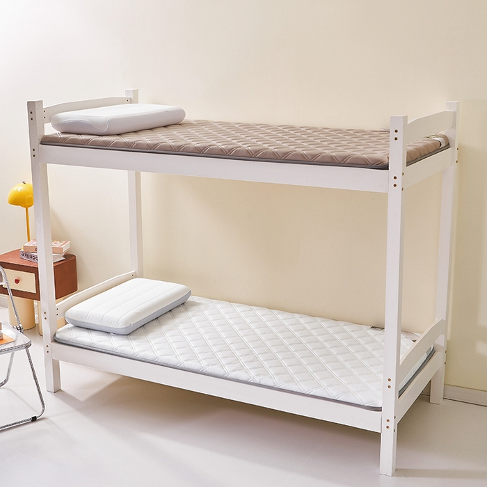 91家纺网 家纺一手货源 找家纺 丽诺床垫 2025新款提花乳胶记忆枕学生床垫 白色