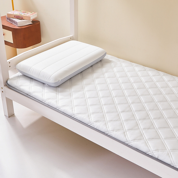 91家纺网 家纺一手货源 找家纺 丽诺床垫 2025新款提花乳胶记忆枕学生床垫 白色