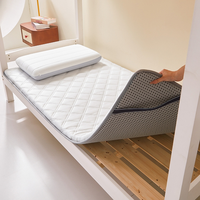 91家纺网 家纺一手货源 找家纺 丽诺床垫 2025新款提花乳胶记忆枕学生床垫 白色