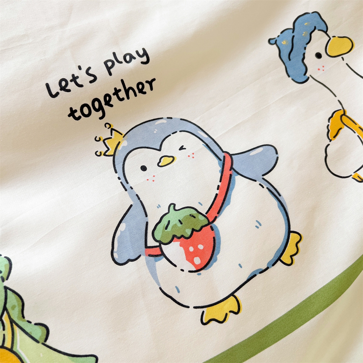 91家纺网 家纺一手货源 找家纺 名兮2025新款全棉纯棉13372学生床多件套 动物联欢