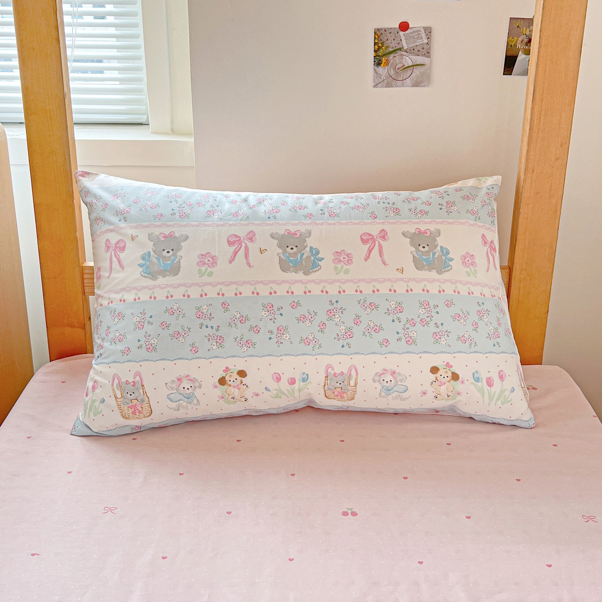 91家纺网 家纺一手货源 找家纺 名兮2025新款全棉纯棉13372学生床多件套 花篮熊