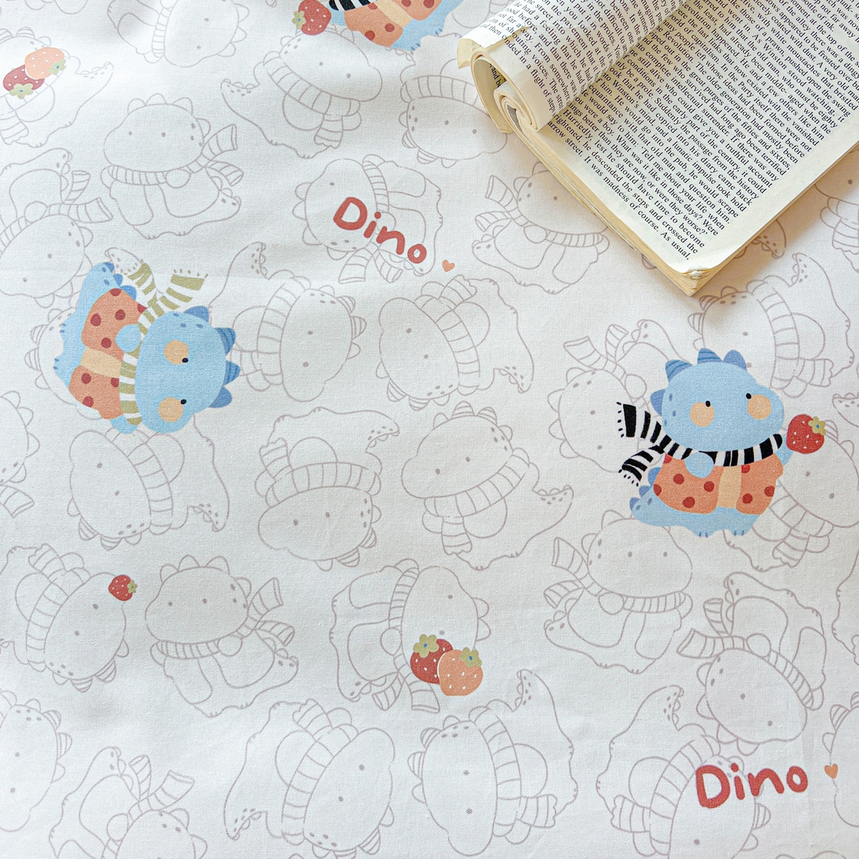 91家纺网 家纺一手货源 找家纺 名兮2025新款全棉纯棉13372学生床多件套 萌龙崽崽