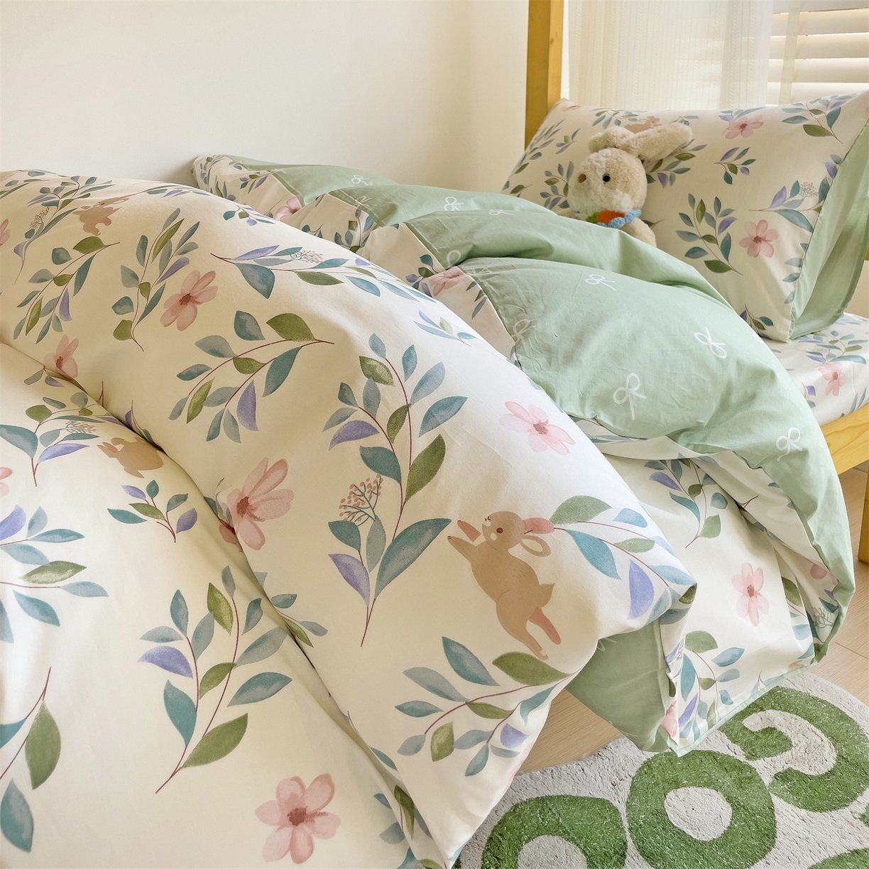 91家纺网 家纺一手货源 找家纺 名兮2025新款全棉纯棉13372学生床多件套 轻纱漫舞